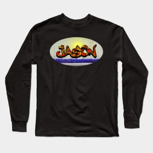 JASON Urban Street Graffiti Style Name Piece Long Sleeve T-Shirt